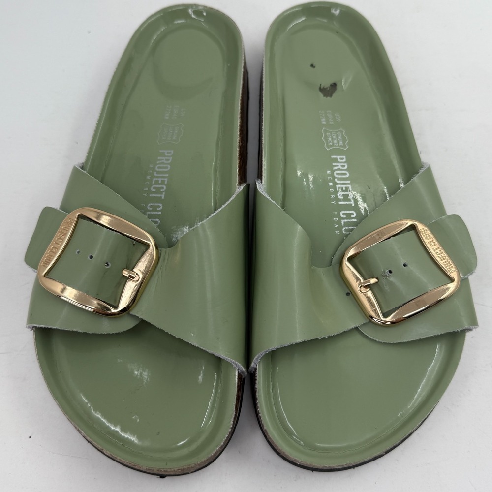 Women's Leather Comfort Sandal Project Cloud Size 9 Memory Foam Cork Footbed